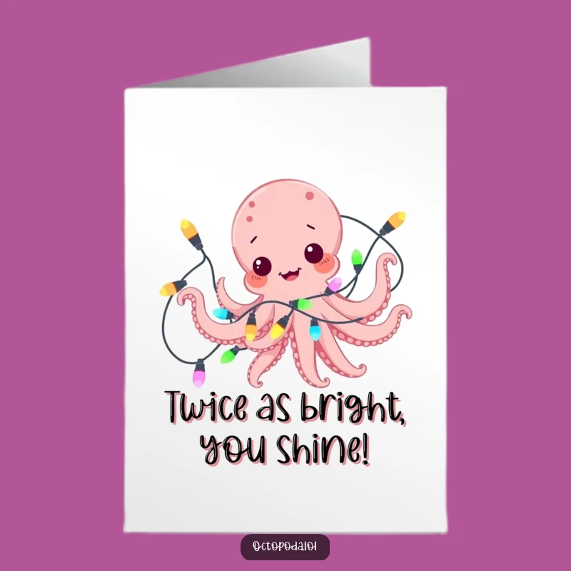 Free Printable Congrats Card Tangled Octopus Lights Funny Downloadable Gift
