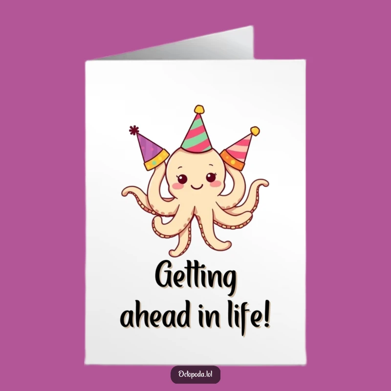 Free Printable Octopus Congratulations Card: Tangled Hat Fun for Big Wins!