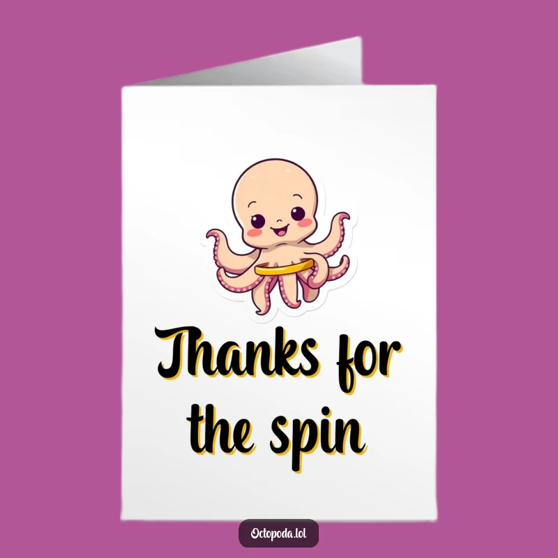 Free Printable Octopus Thank You Card: Wiggling Gratitude with a Hula Hoop Twist