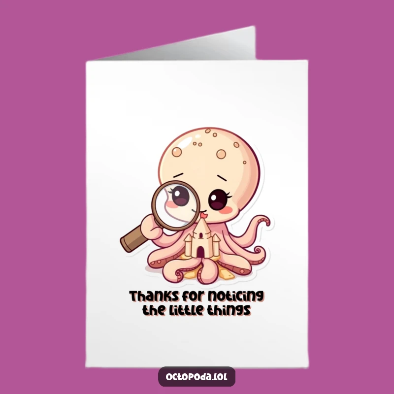 Free Printable Thank You Card: Curious Octopus Gratitude, Adorable Downloadable Gift