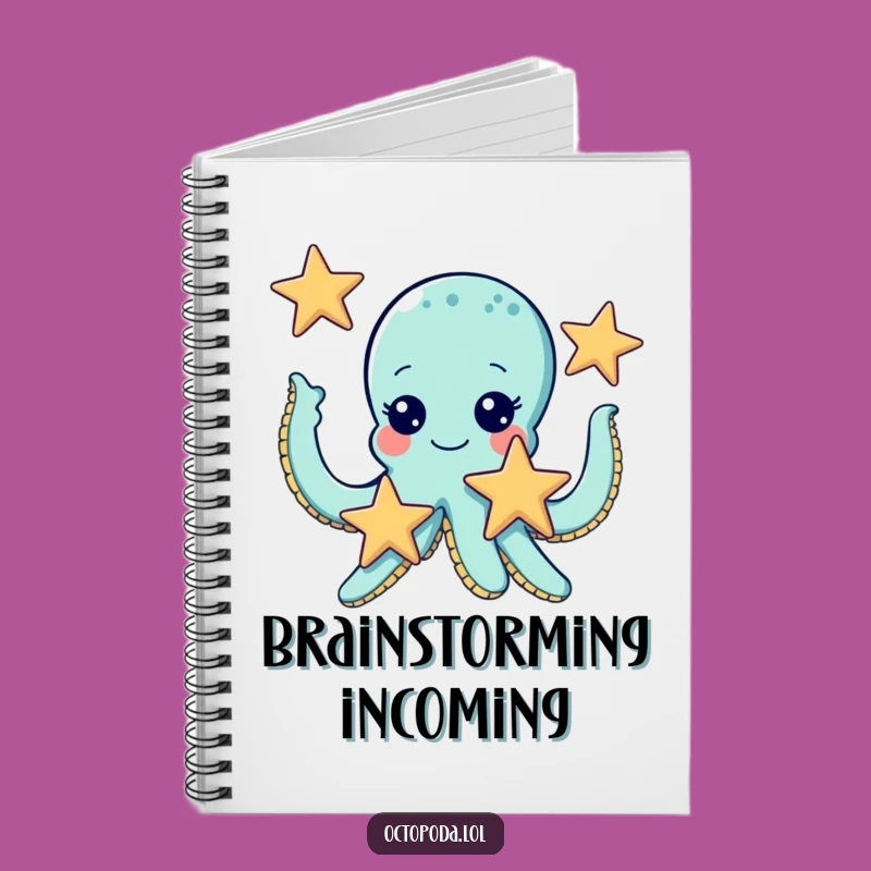 Funny Octopus Juggling Starfish Notebook: Jot Down Laughs and Ideas