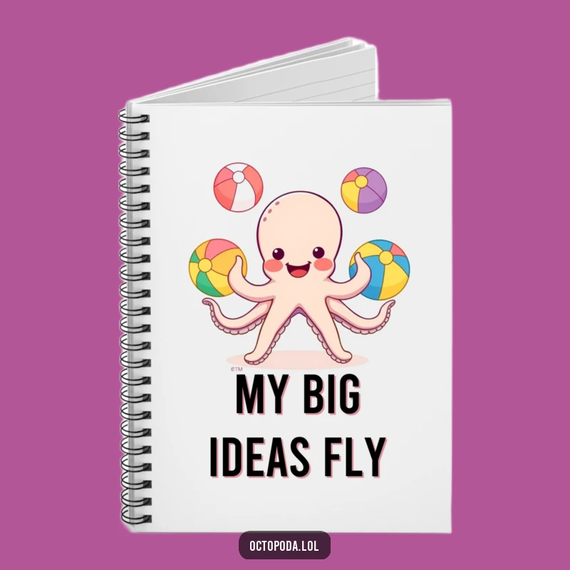 Funny Octopus Juggling Notebook - Journal Your Playful Ideas