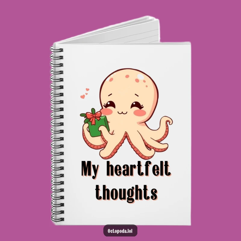 Funny Shy Octopus Notebook: Blushing Sea Journal for Sweet Ideas Gift