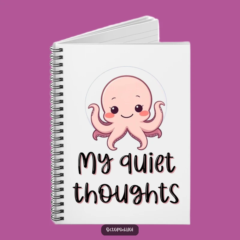 Funny Shy Octopus Notebook: Jot Down Gentle Thoughts, Perfect Gift
