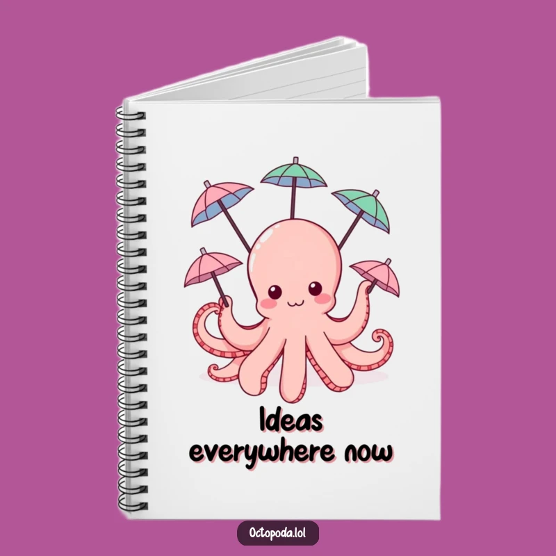 Funny Octopus Umbrella Notebook - Journal Your Whimsical Ideas