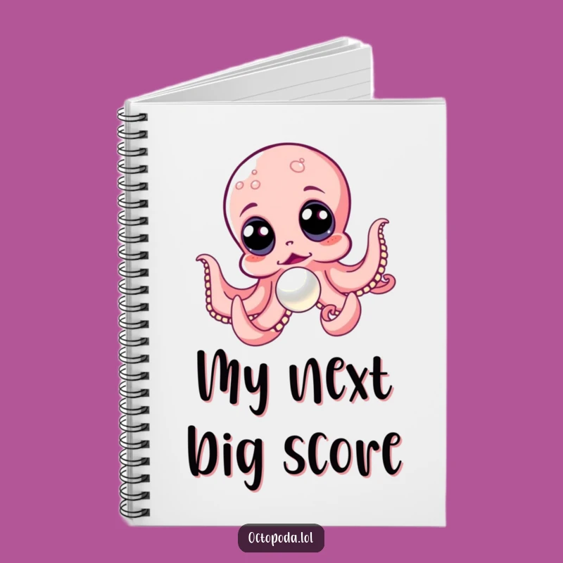 Funny Octopus Chasing Pearl Notebook: Jot Down Your Adventures with This Fun Stationery!