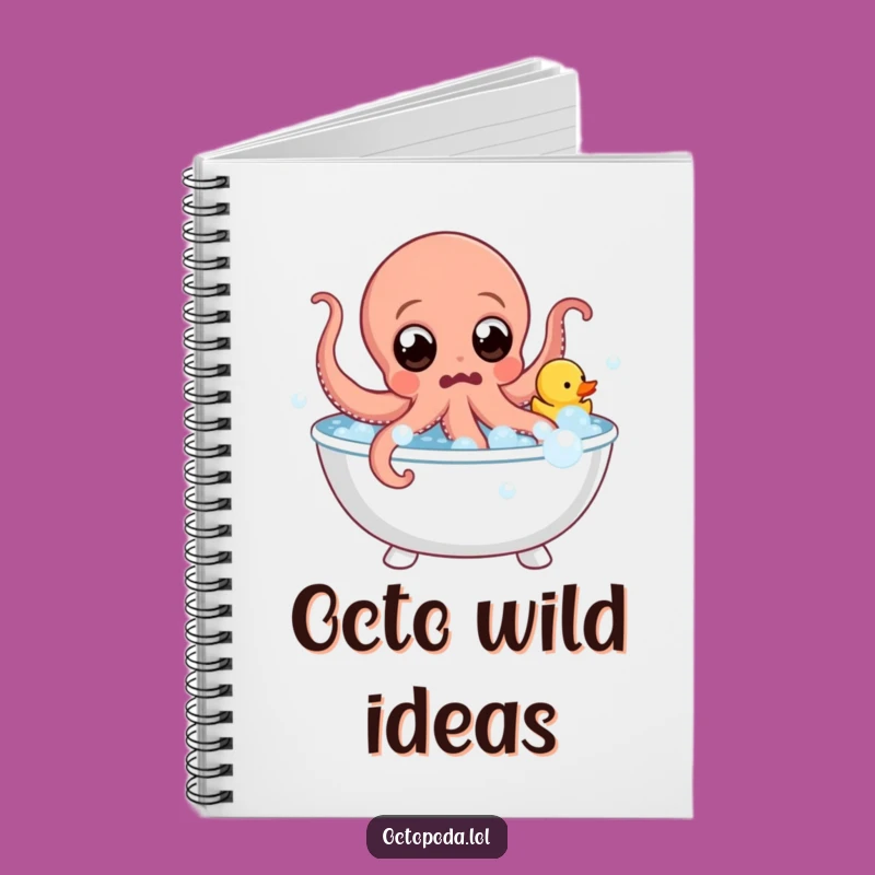 Funny Octopus Bubble Notebook - Jot Down Ideas with Splashy Fun