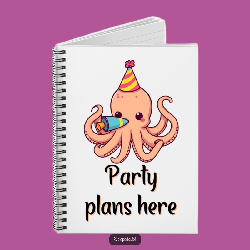 Funny Party Octopus Horn Notebook - Hilarious Journal for Party Plans
