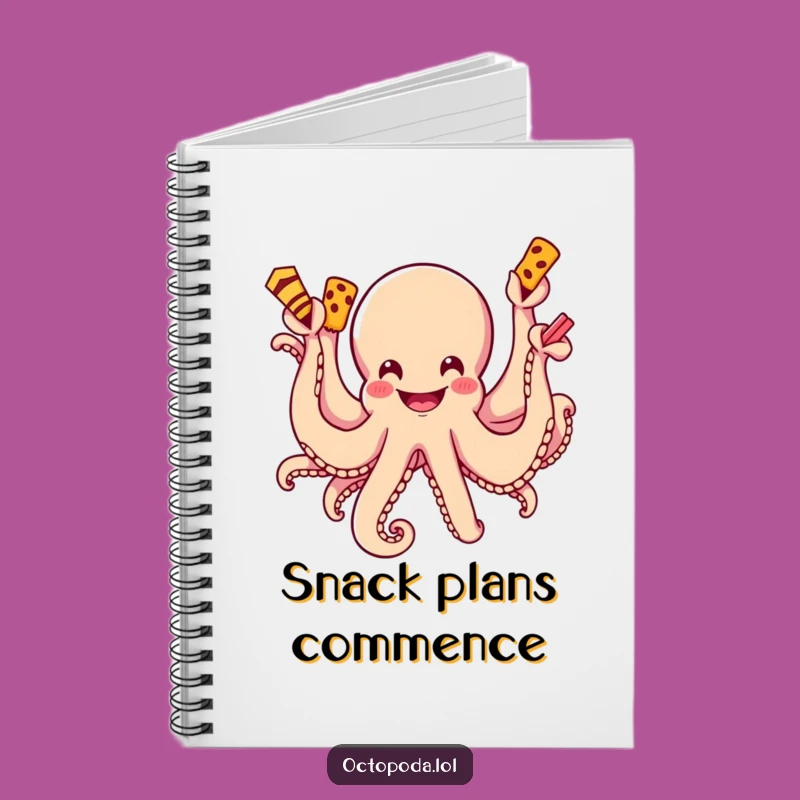 Funny Octopus Snack Attack Notebook: Your Perfect Companion for Delicious Ideas!