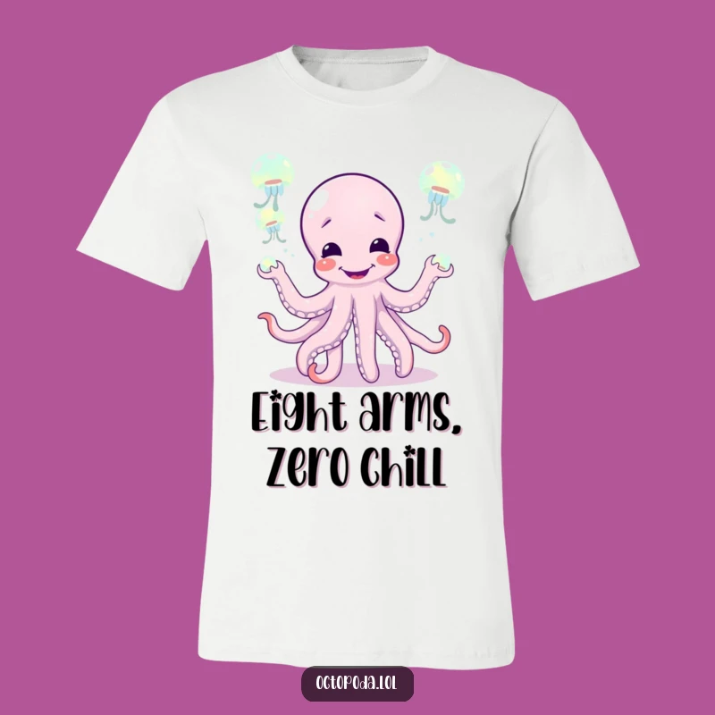 Funny Octopus Juggling Jellyfish T-Shirt A Hilarious Gift for Humor Lovers
