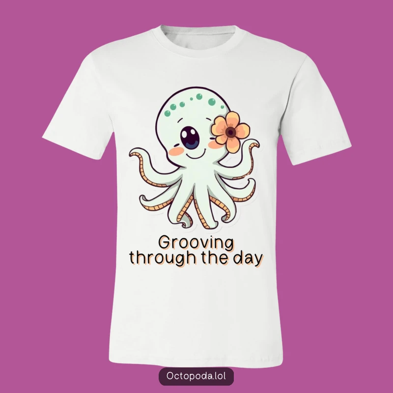 Funny Dancing Octopus Flower T-Shirt Unleash Your Inner Joy