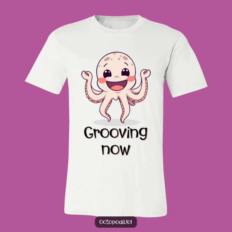 Funny Happy Octopus T-Shirt - Dancing Grin Tee for Party Animals