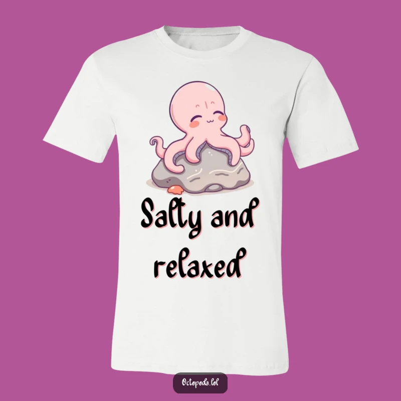Funny Octopus Lounging T-Shirt - Relaxed Cephalopod Beach Vibe Tee