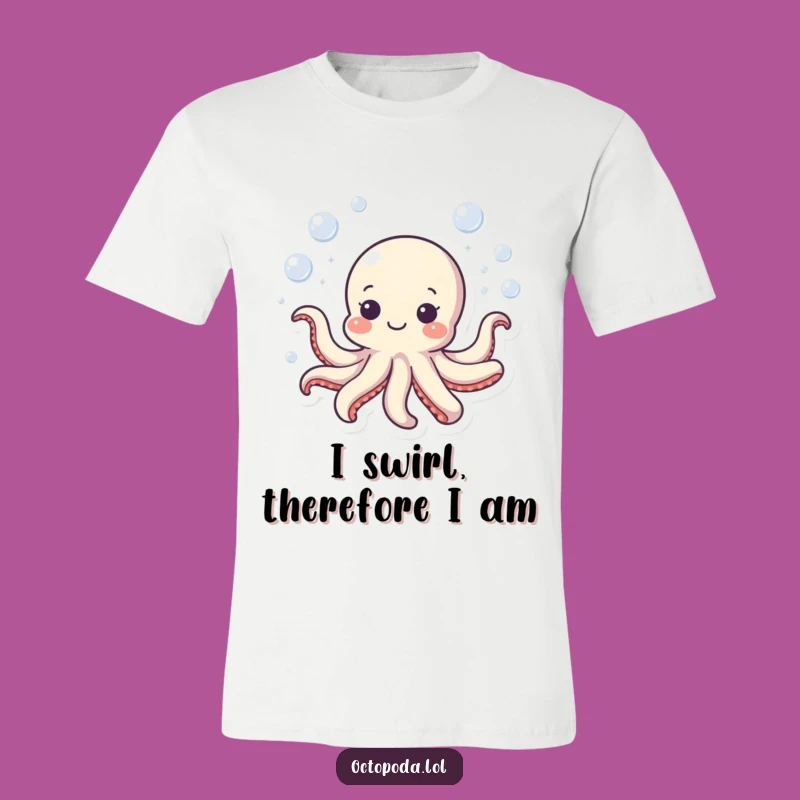 Funny Octopus T-Shirt: Happy Ocean Swimmer Graphic Tee, Hilarious Funny Gift for Him or Her
