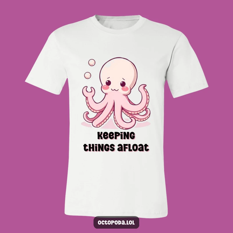 Funny Kawaii Octopus T-Shirt: Juggling Style with Adorable Charm