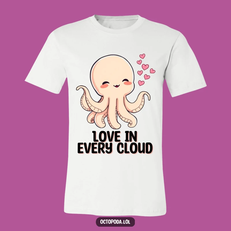 Funny Baby Octopus Ink Hearts T-Shirt Wear Your Playful Affection