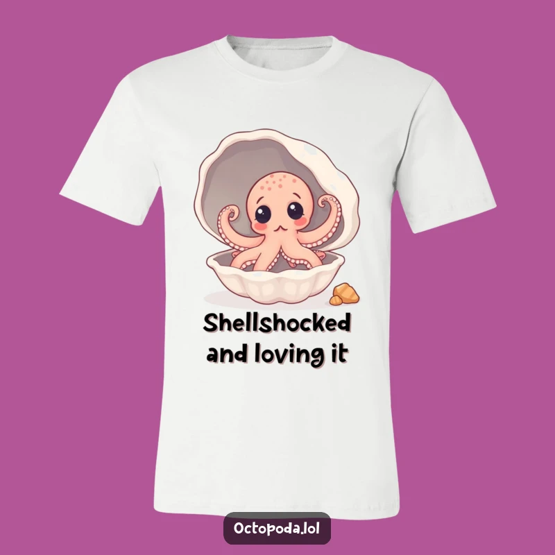 Funny Surprise Octopus Seashell T-Shirt: Hidden Humor, Perfect Funny Gift Tee