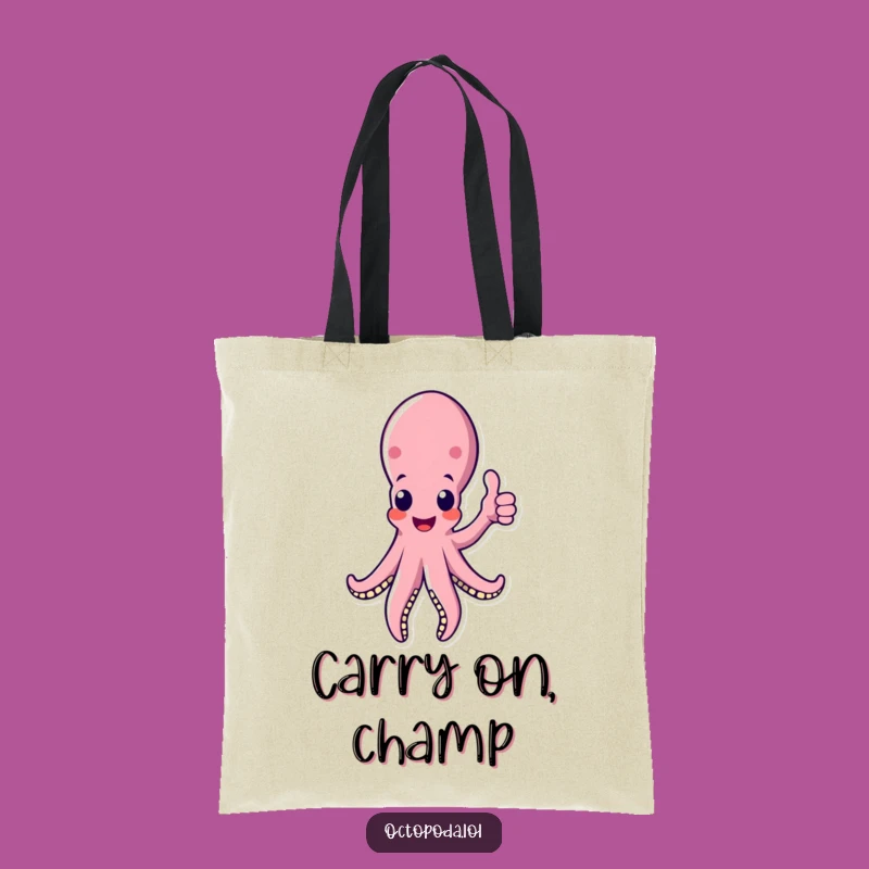 Funny Octopus Thumbs Up Tote Bag: Carry Positivity, Chic Funny Gift for Everyday