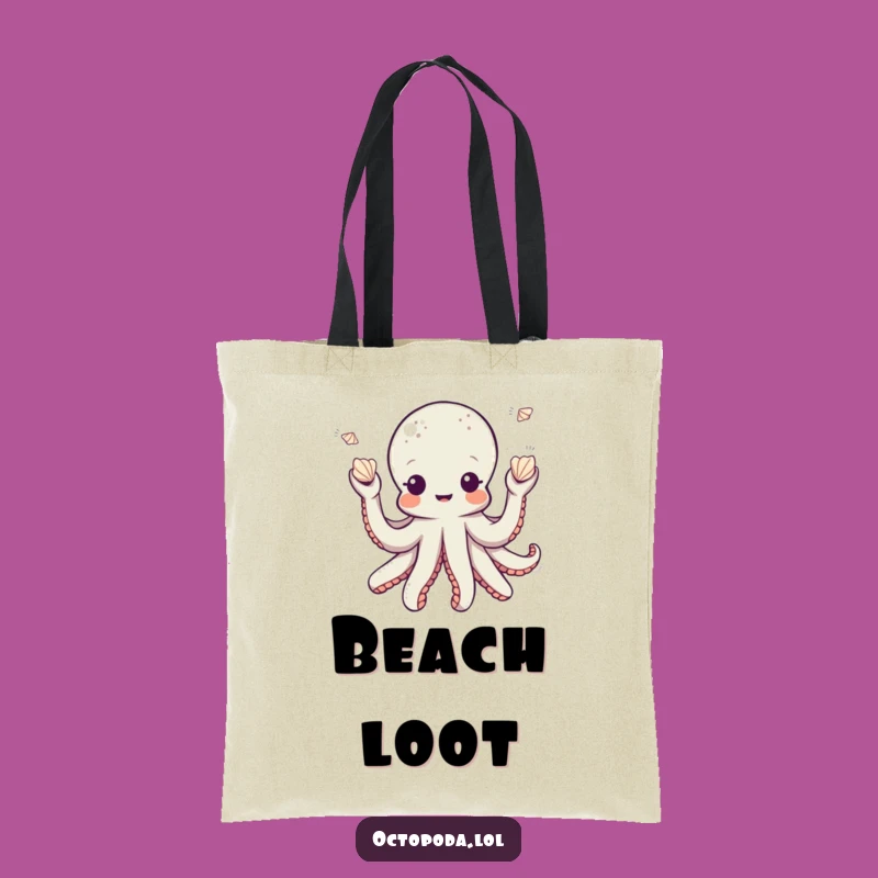 Funny Juggling Octopus Tote Bag: Carry Your Treasures, Chic Funny Gift