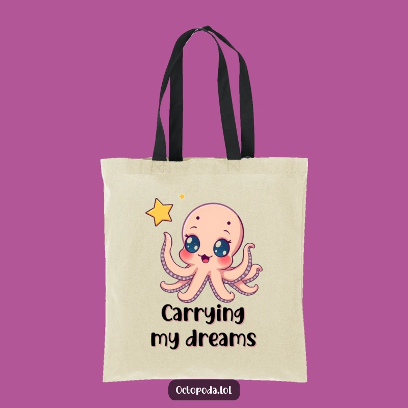 Funny Octopus Star Reach Tote Bag: Spacious, Dreamy Design, Perfect Gift