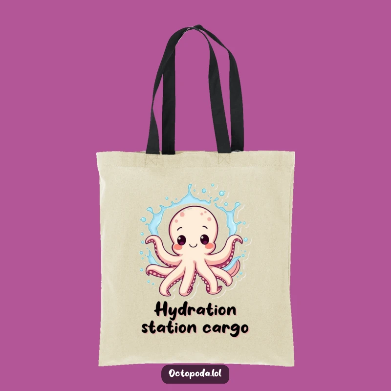 Funny Octopus Tote Bag: Splashy Water Fun Eco-Friendly Funny Gift Bag