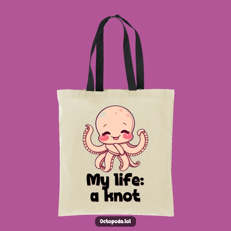 Funny Giggling Octopus Knot Tote: Carry Your Laughs, Ideal Funny Gift Bag